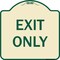 Signmission Designer Series Sign-Exit Only, Tan & Green Heavy-Gauge Aluminum, 18" H, 18" L, TG-1818-9976 A-DES-TG-1818-9976 - alternate 1